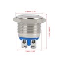 4pcs Metal Car Push Button Switch Momentary Latching 3a 250v Ac 16mm Thread Dia