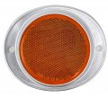 All Star Truck Parts Amber Red 3a Round Reflector With Aluminum Base Screw On 2 Holes For Trucks Towing Trailers Rvs And Buses