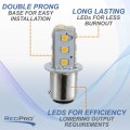 Recpro Rv Double Prong Led Light Bulb 360 Degree Lighting 25 000 Hour Lifespan