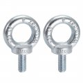 Uxcell Lifting Eye Bolt M12 X 30mm Male Thread C15 Carbon Steel For Hanging Pack Of 2