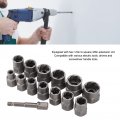 14 Pcs Set Nut Bolt Extractor Alloy Steel High Hardness Anti Slip Remover With Socket Adapter Bar For Removing Damaged Frozen