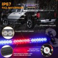 Xridonsen 35 Inch Traffic Advisor Red Blue Police Lights 48 Led Emergency Strobe Light Bar Safety Hazard Warning Front Rear