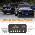 Xridonsen 35 Inch Traffic Advisor Red Blue Police Lights 48 Led Emergency Strobe Light Bar Safety Hazard Warning Front Rear