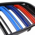 Astra Depot Oe Replacement For 2009-15 Bmw 7-series F01 F02 730d 740i 750i Glossy Black M Stripe Color Painted Front Kidney