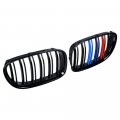 Astra Depot Oe Replacement For 2009-15 Bmw 7-series F01 F02 730d 740i 750i Glossy Black M Stripe Color Painted Front Kidney