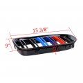 Astra Depot Oe Replacement For 2009-15 Bmw 7-series F01 F02 730d 740i 750i Glossy Black M Stripe Color Painted Front Kidney