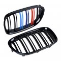 Astra Depot Oe Replacement For 2009-15 Bmw 7-series F01 F02 730d 740i 750i Glossy Black M Stripe Color Painted Front Kidney