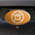 Green Lantern Blackest Night Orange Logo Oval Tow Trailer Hitch Cover Plug Insert