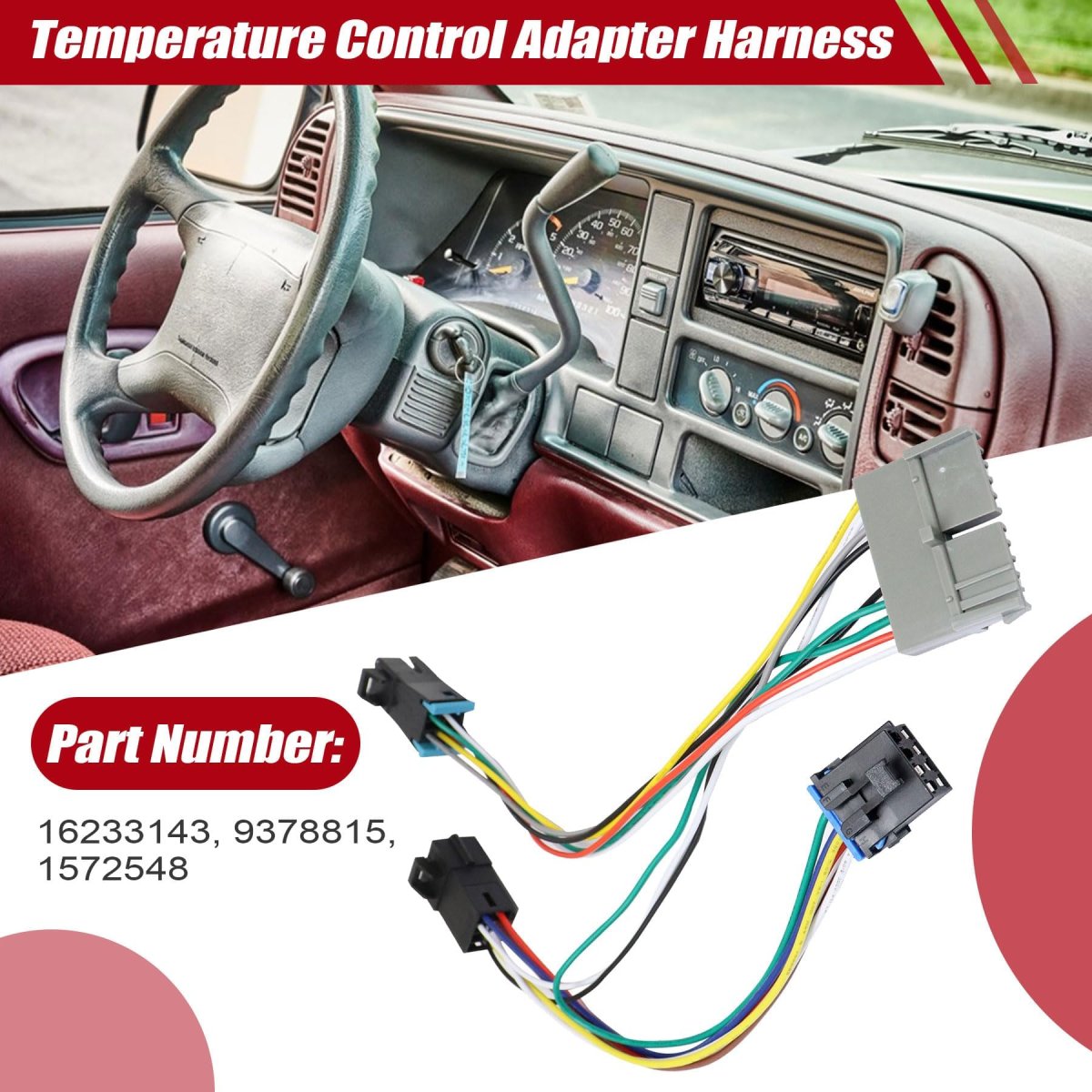 Air Conditioning Heater Climate Control Adapter Harness For 1995 Chevy Silverado Gmc Sierra Tahoe Yukon 16233143