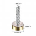 Uxcell Mirror Screws 10mm 0 39 12pcs Decorative Cap Fasteners Cover Nails Polishing Gold Tone 304 Stainless Steel