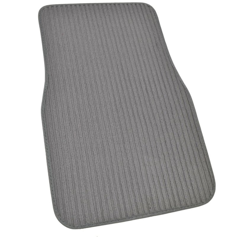 Bdk Universal Fit Premium Corrugated Fine Ribbed Carpet Floor Mat Gray