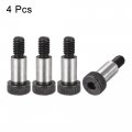 Uxcell Alloy Steel Hexagon Socket Head Shoulder Screws Bolts 3 4 Length 1 2 Dia 8-16 Thread 4pcs
