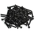 Electronics-salon 100pcs M3 X 20mm Nylon Machine Screw Black Combination Phillips-slotted Drive Pan Head Metric 