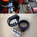 Httmt Mt299-001- Motorcycle Turn Signal Clamps Compatible With H-d Softail Mount Bracket 41mm Fork Black
