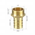 Uxcell Brass Barb Hose Fitting Connector Adapter 25mm Barbed X 1 Pt Male Pipe