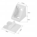Uxcell Plastic Corner Braces Shelf Cabinet Door 90 Degree 2 Holes Angle Brackets With Cover Cap White Pack Of 50