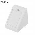 Uxcell Plastic Corner Braces Shelf Cabinet Door 90 Degree 2 Holes Angle Brackets With Cover Cap White Pack Of 50
