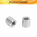 Jutagoss 10pcs M6 Round Connector Nuts Carbon Steel Coupling Nut 10mm 0 39inch Length