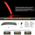 Amber Red Led Strips For 2015-2023 Chrysler 300 Ld Black Front Rear Bumper Side Marker Light Fender Lamp Replacement 4 Piece
