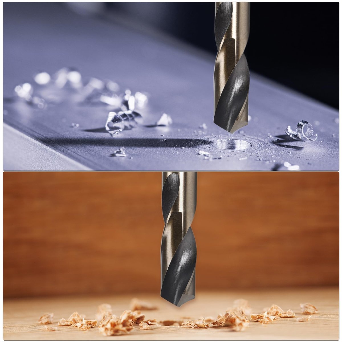 5pcs Straight Shank Twist Drill Bits 8 2mm Gold Titanium Black Nitride Coated High Speed Steel Hss 4341 With For Stainless