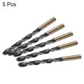 5pcs Straight Shank Twist Drill Bits 8 2mm Gold Titanium Black Nitride Coated High Speed Steel Hss 4341 With For Stainless