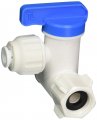 3 8 Angle Stop Adapter Ball Valve With 1 4 Quick Connect Fitting Reverse For Osmosis Amp Drinking Water Filters