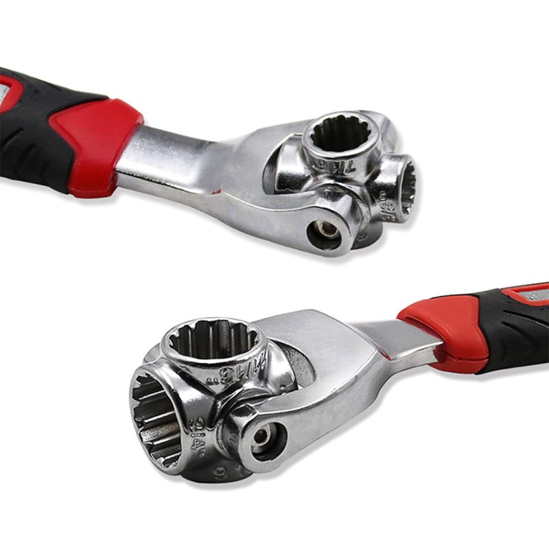 Beertoy Socket Wrench 52 In 1 Multifunctional Metric Inch Universal 360 Degree Rotation Spanner Mechanical Hand Tools Double
