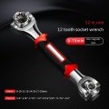 Beertoy Socket Wrench 52 In 1 Multifunctional Metric Inch Universal 360 Degree Rotation Spanner Mechanical Hand Tools Double