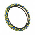 Ukrainian Flag Car Steering Wheel Cover Elastic Breathable Anti-slip Universal 15 Inch