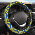Ukrainian Flag Car Steering Wheel Cover Elastic Breathable Anti-slip Universal 15 Inch