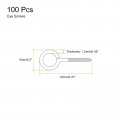 Uxcell 100pcs Eye Screws 304 Stainless Steel 12x5mm Small Self Tapping Screw Hooks Ring Mini Pins For Diy Handwork Wooden Clay
