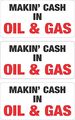 3 Makin Cash In Oil And Gas Hard Hat Helmet Toolbox Stickers Decal 1 X2 