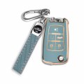 Chevy Key Fob Cover Case With Keychain 5 Button Blue Tpu Protective Shell For Chevrolet Camaro Cruze Equinox Malibu Impala 