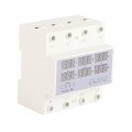 3 Phase Din Rail Voltmeter Power Meter Ac90a 500v Digital Ammeter Automatic Overvoltage Overcurrent Protector 3 Watt Kwh Amp