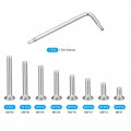 Uxcell M4 Torx Security Screws Kit M4x8 10 12 16 20 25 30 35mm 125pcs 304 Stainless Steel Countersunk Head Tamper Proof Screw W