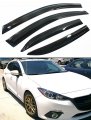 Jdm 3d Style Smoked Window Visor Vent Shade Compatible With For 2014-2019 Mazda 3 Mazda3