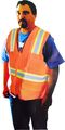 Toolusa Bright Orange Safety Vest With Reflective Stripes Adult Size 4x Large Sf-22718