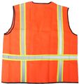 Toolusa Bright Orange Safety Vest With Reflective Stripes Adult Size 4x Large Sf-22718