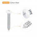 Uxcell St4x30mm White Screws Self Tapping 50pcs Pan Head Phillips Wood For Woodworking