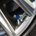 Baby Tiger And Lillies Valve Stem Caps For Tire Rim Wheel Aluminum Blue