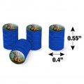 Baby Tiger And Lillies Valve Stem Caps For Tire Rim Wheel Aluminum Blue