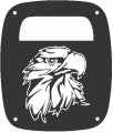 Jeeptails Eagle Head Tail Lamp Light Covers For Jeep Wrangler Tj And Yj Black Set Of 2 