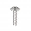 Uxcell Flanged Button Head Socket Cap Screws M4 16mm Hex Drive 304 Stainless Steel Fasteners Bolts Fully Threaded Machine Screw