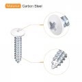 Uxcell St2x12mm White Screws Self Tapping 100pcs Pan Head Phillips Wood For Woodworking