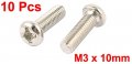 Uxcell 10pcs Metal 3mmx10mm Round Cross Head Screws Bolts For Rc Model Car Spare Part