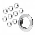 True Mods 10pc 3 4 Inch Round Marker Light Chrome Bezel Compatible Model Sil1010 And Sil1013 Snap-on Install For Truck Trailer 