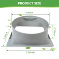 5 9 Inch Portable Air Conditioner Exhaust Hose Coupler Window Adapter A C Connector Ac Suit For Conditioning Port Square