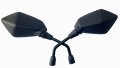 Motortogo Black Fiber Rear View Mirrors Compatible For 2017 Kawasaki Vulcan 900 Vn900b Classic 