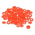 200pcs 5mm Hinged Screw Cover Caps Plastic Fold Snaps Washer Flip Protection Cover For M3 M4 M5 Screws Red 