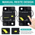 70 Amp Circuit Breaker With Manual Reset 12v-48v Dc For Car Marine Trolling Motors Boat Atv Power Protect And Automotive Audio